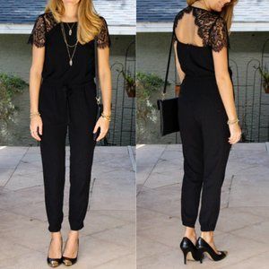 Black lace jumpsuit